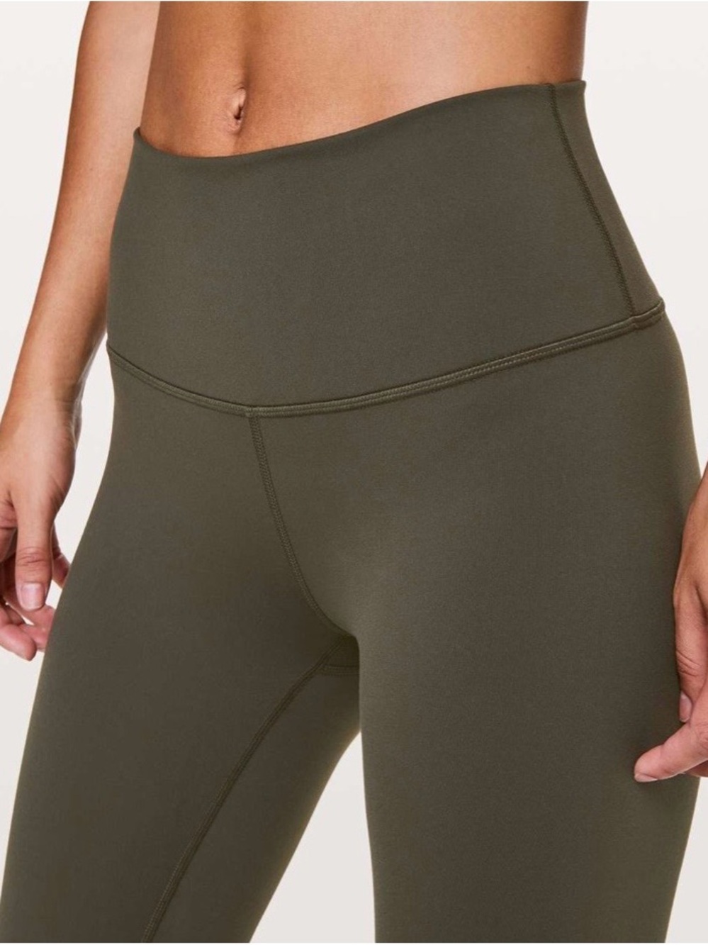 L-126 🍋 Lululemon 🍋 Wunder Under Crop  Hi-Rise 1/2 Tight *17"
Dark Olive